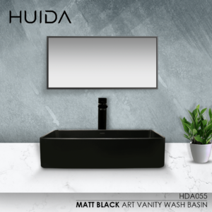 Matt Black Art Vanity Wash Basin - The Dhaka Sanatary