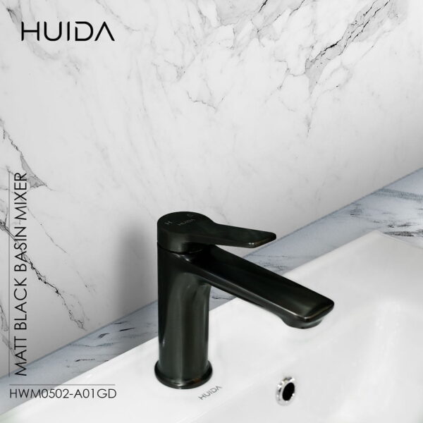 MATT BLACK TALL BASIN MIXER - The Dhaka Sanatary