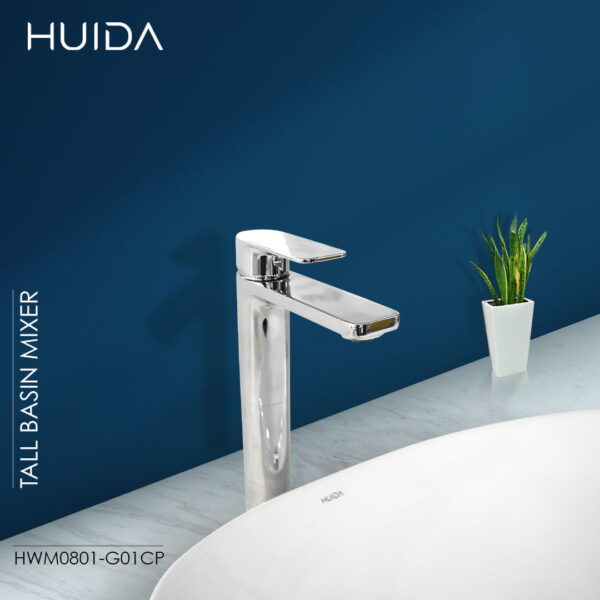 TALL BASIN MIXER (HWM0801-G01CP) - The Dhaka Sanatary